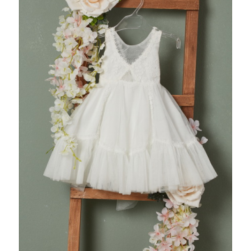 Guy Laroshe Bαπτιστικό Φόρεμα  λευκό GL31